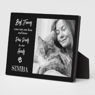 Expositora Placa conmemorativa personalizada para gato mascot