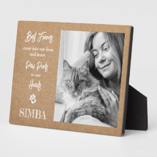 Expositora Placa conmemorativa personalizada para gatos y mas