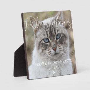 Expositora Placa conmemorativa personalizada para mascota gat