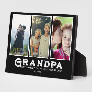Expositora Placa de Abuelo – Nombres Personalizados y Collage
