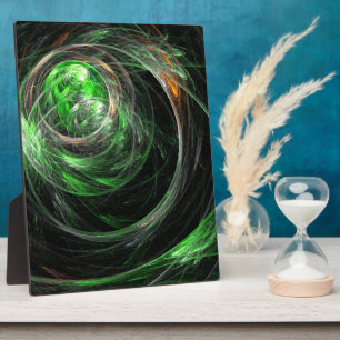 Expositora Placa de Arte Abstracto Verde alrededor del Mundo