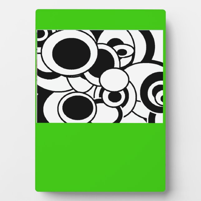 Expositora Placa de Arte de Círculos Abstractos (Verde) (Frente)