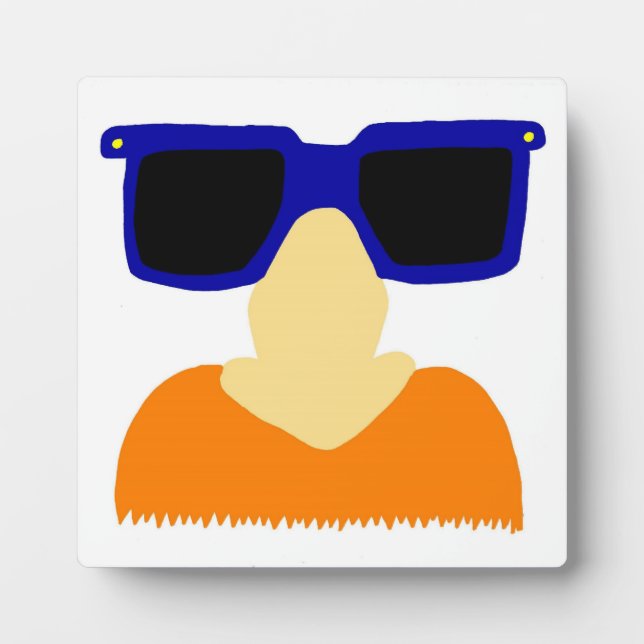 Expositora Placa de bigote y gafas incognito (Frente)