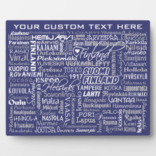 Expositora Placa de color personalizado de las ciudades de Fi