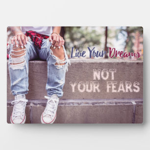 Expositora Placa de color personalizado Live Your Dreams