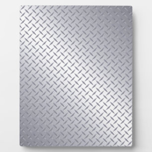 Expositora Placa de diamante de acero brillante