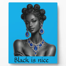 Placa de escritorio con caballete Black is nice