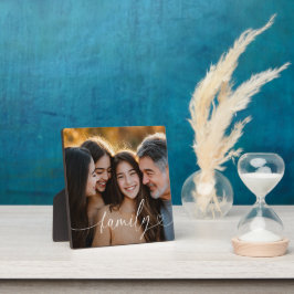Expositora Placa de escritorio con foto del corazón de la fam