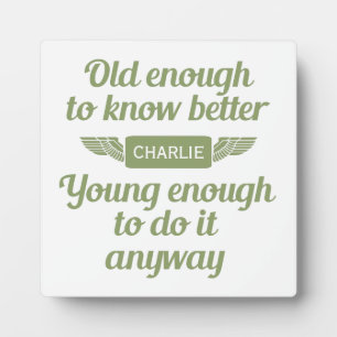 Expositora Placa de escritorio de nombre personalizada "Old &