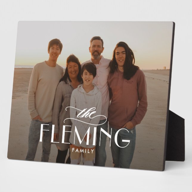 Expositora Placa de escritorio fotográfico personalizada de n (Lado)