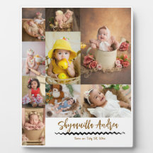 placa de foto de bebé adorable - 9 fotos y texto p