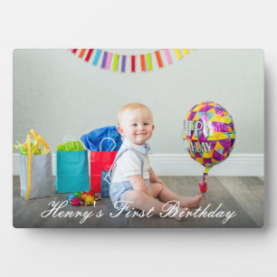 Expositora Placa de foto de cumpleaños personalizada para beb
