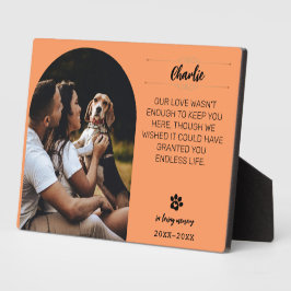 Expositora Placa de Foto de Perro - Personalizada En Memoria 