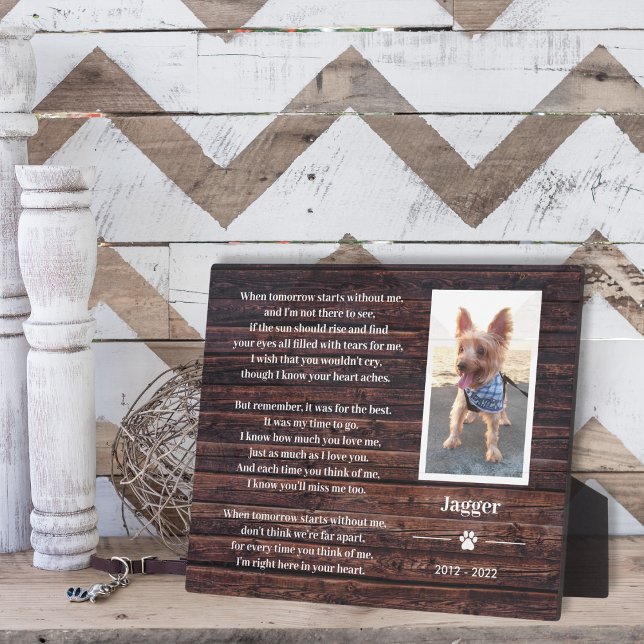Expositora Placa de Foto Memorial de Recuerdo de Mascota con  (Subido por el creador)