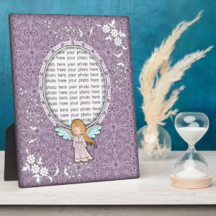 Expositora Placa de Foto Personalizada con Ángel Adorable de 