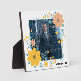 Expositora Placa de Foto Personalizada con Nombre y Soporte d