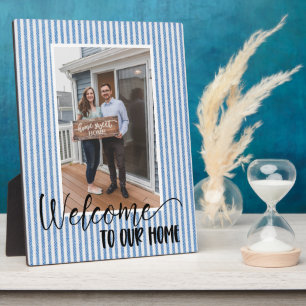 Expositora Placa de Foto Personalizada de Bienvenida a Casa