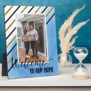 Expositora Placa de Foto Personalizada de Bienvenida en Casa