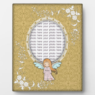 Expositora Placa de foto personalizada Little Angel Girls