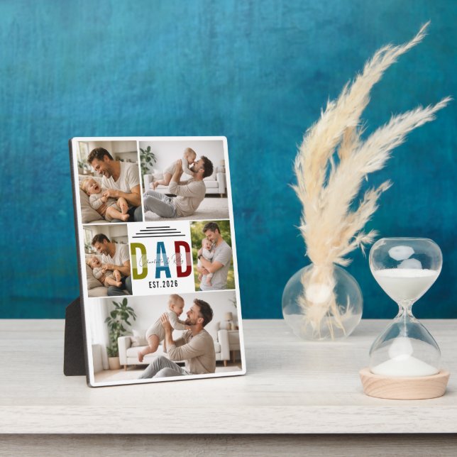 Expositora Placa de Foto Personalizada | Nuestro Primer Día d (Lado)