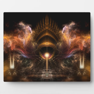 Expositora Placa de fotos de arte fractal de tormenta eólica