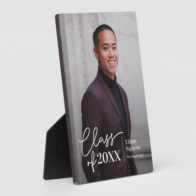 Expositora Placa de Graduación de COLOR EDITABLE Simplemente  (Lado)