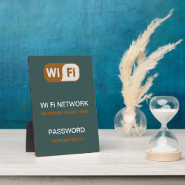 Expositora Placa de información de contraseña de red WiFi per