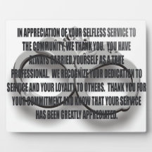 PLACA DE JUBILACIÓN DEL FUNCIONARIO