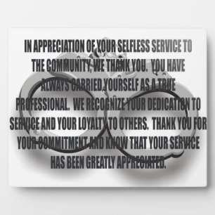 EXPOSITORA PLACA DE JUBILACIÓN DEL FUNCIONARIO