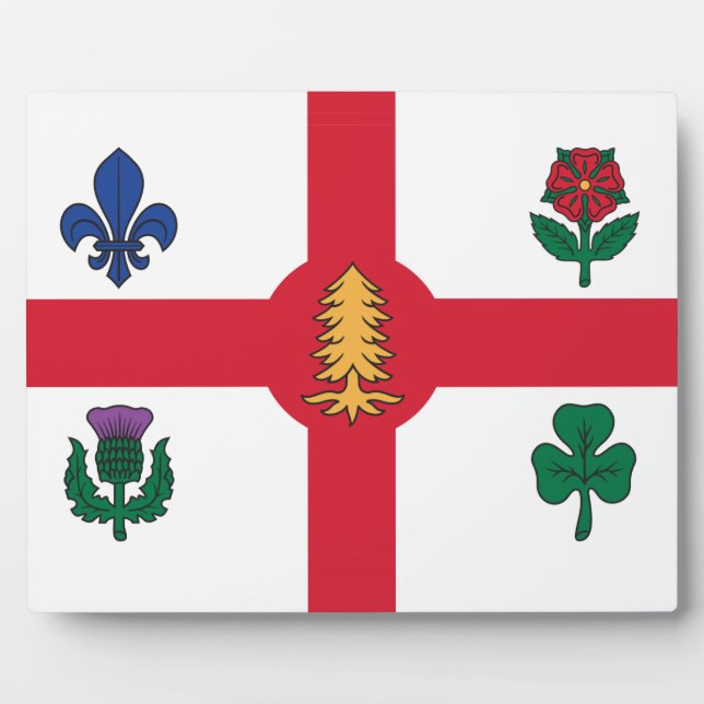 Expositora Placa de la bandera de Montreal (Frente)