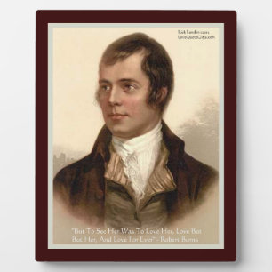 Expositora Placa de la cita de amor de Robert Burns "Conocerl