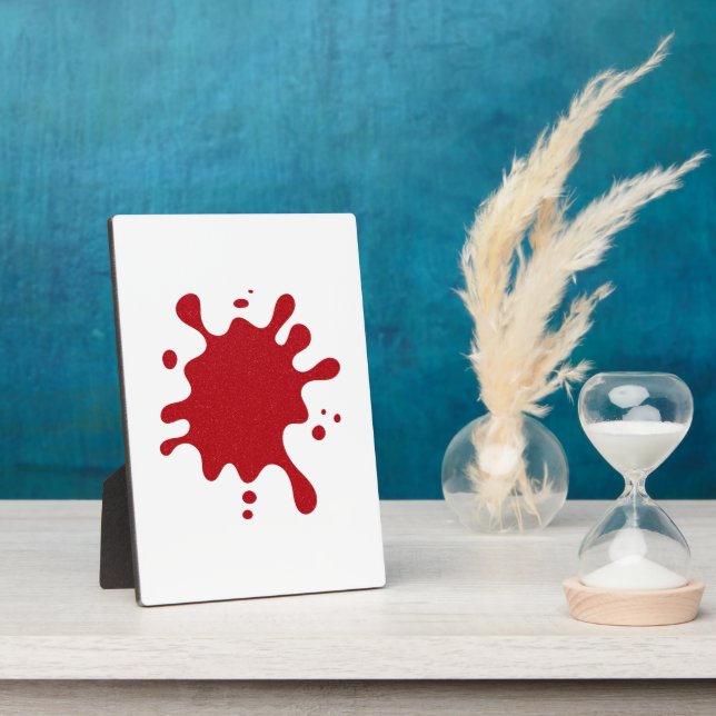 Expositora Placa de mancha de tinta roja personalizada – Base (Lado)