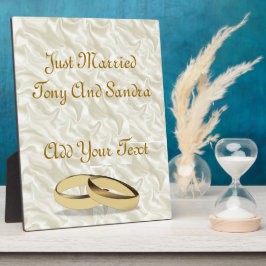 Expositora Placa de mesa de boda personalizada recién casados
