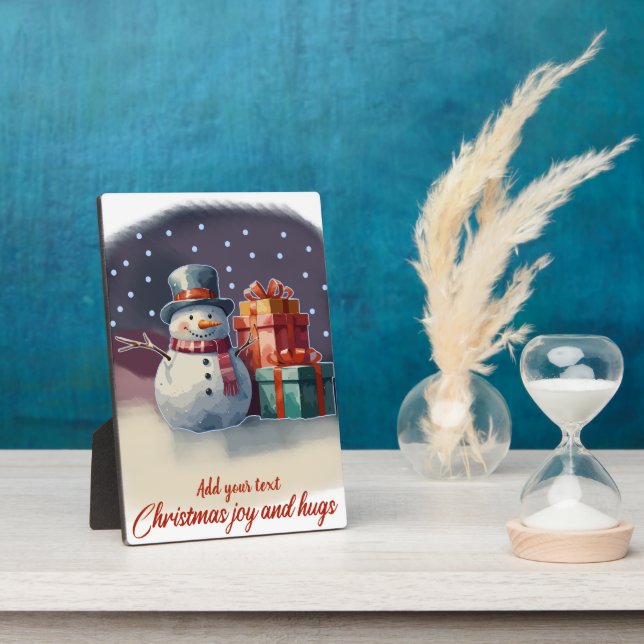 Expositora Placa de mesa de Navidad con caballete (Lado)