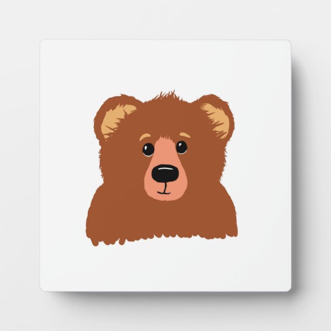 Expositora Placa de mesa de oso con caballete (Frente)
