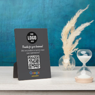 Expositora Placa de negocio con código QR de reseña personali