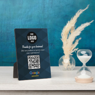 Expositora Placa de negocio con código QR de reseñas personal