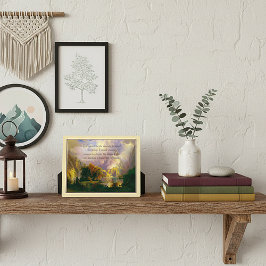 Expositora Placa de oración de la serenidad de las montañas r