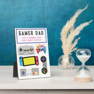 Expositora Placa de Papá Gamer - Como un Papá Normal, Solo qu