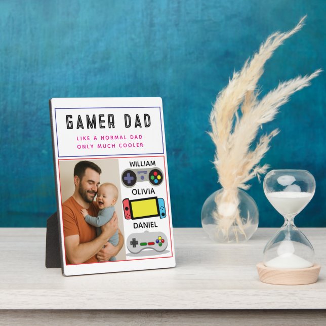 Expositora Placa de Papá Gamer - Como un Papá Normal, Solo qu (Lado)
