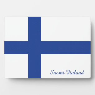 Expositora Placa de personalizado de bandera finlandesa