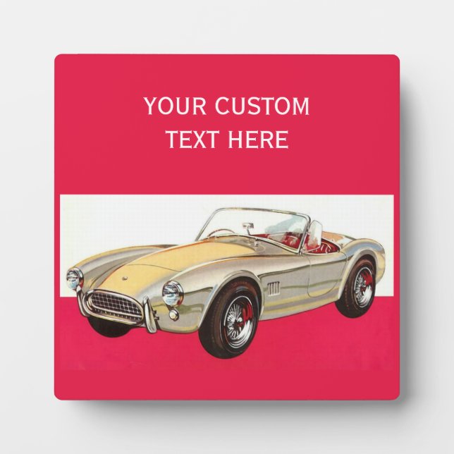 Expositora Placa de personalizado de coches de época (Frente)