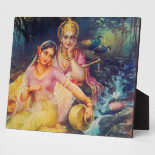 Expositora Placa de Radha y Krishna