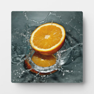 Expositora placa de salpicón naranja