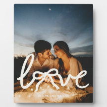 Placa de tipografía de arco de amor moderno para p