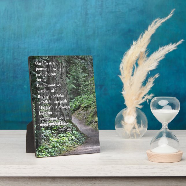 Expositora Placa del viaje de la vida por un camino elegido p (Lado)