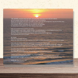 Expositora Placa Desiderata Ocean Sunrise