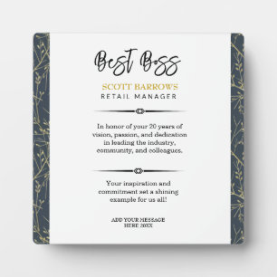 Expositora Placa feliz del Día del Jefe