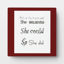 Placa Inspiradora con Caballete Mujeres Niñas