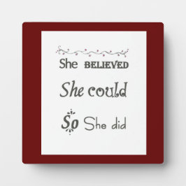 Expositora Placa Inspiradora con Caballete Mujeres Niñas